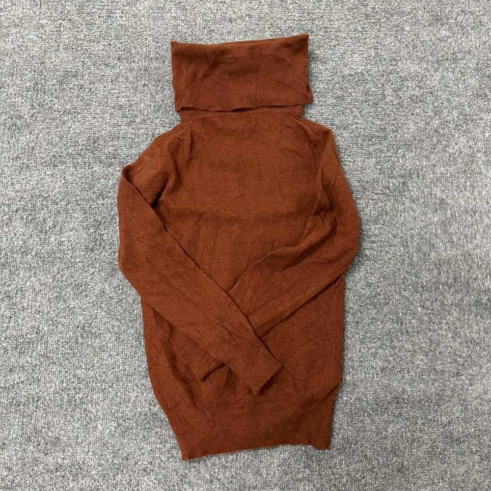Captions Turtleneck Sweater Womens Size S Rust Brown Long Sleeve Knit Casual